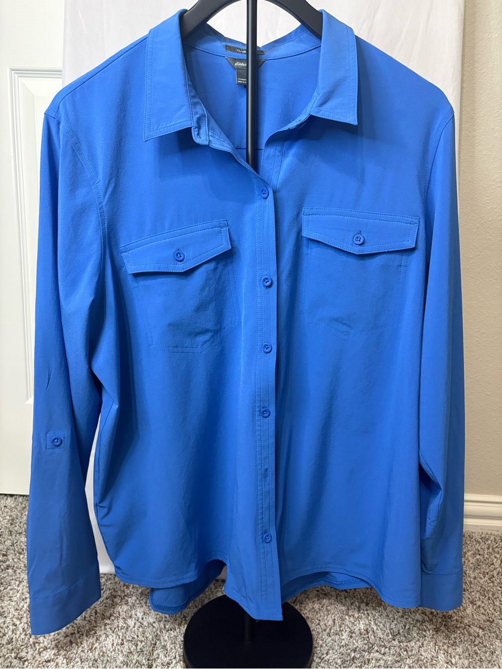 Eddie Bauer cobalt blue button-down shirt